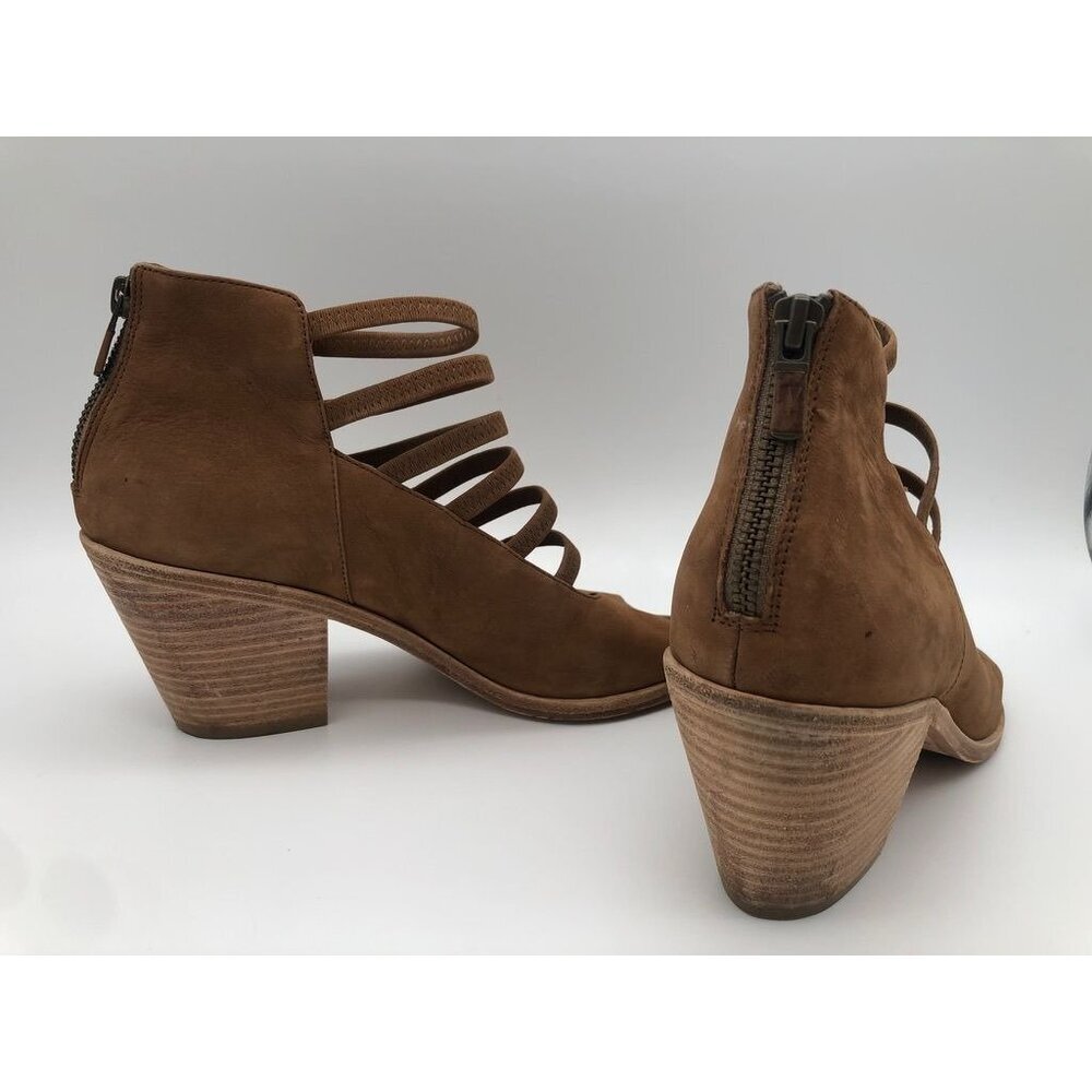 Eileen Fisher James Strappy Sandals Tan Light Brown Open Toe Zip Back Women's 9 - Picture 4 of 8